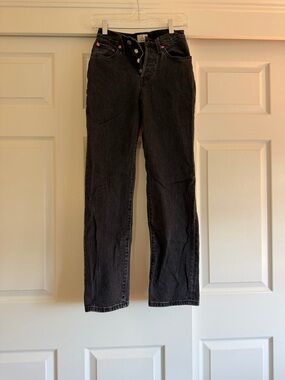 Levi's Black Straight-Leg Button-Fly Jeans
